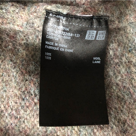 Uniqlo Wool Hooded Oversized Long Cardigan in Grey Heather Size S - Picture 11 of 11
